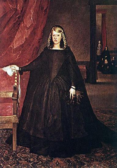 Juan Bautista del Mazo The sitter is Margaret of Spain, first wife of Leopold I, Holy Roman Emperor, wearing mourning dress for her father, Philip IV of Spain, with children China oil painting art